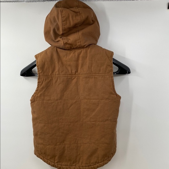 Lee Kids Brown Hooded Quilted Vest size 10/12 M - Picture 4 of 4